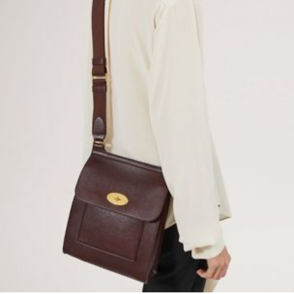 Mulberry Dark Brown Leather Messenger Bag
